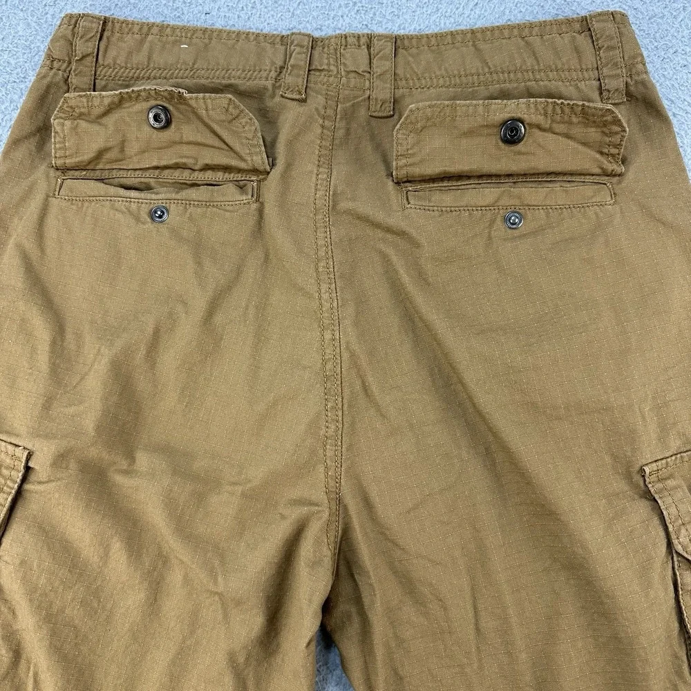 CSG Cargo Shorts Men's 30‎ Brown Pockets Outdoor Hiking Champs Ripstop Outdoors